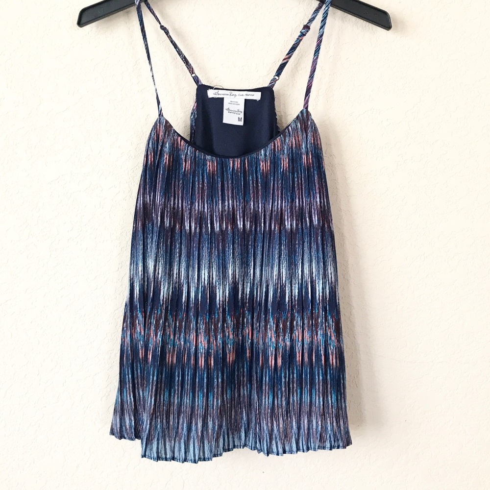 American Rag Navy Flowy Strappy Tank